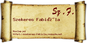 Szekeres Fabióla névjegykártya
